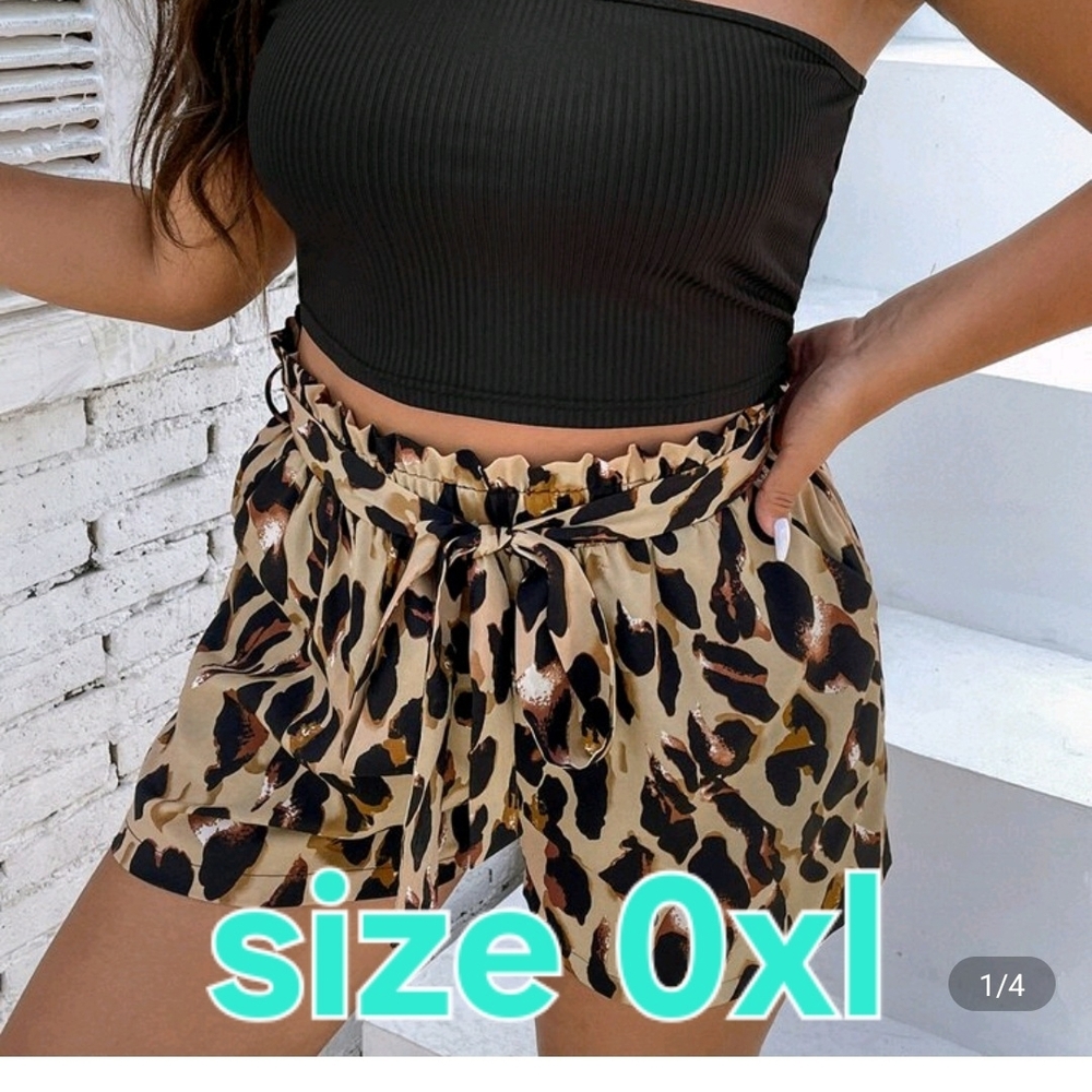 SHEIN High Waist Leopard Print Shorts